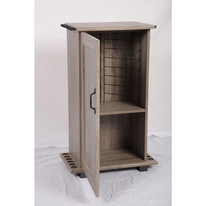 Fishing Storage and Organization Cabinet in Rough Sawn Barnwood Laminate