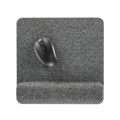 Allsop Premium Plush Mousepad with Wrist Rest - (32311) - 1.85" x 11.60" Dimension - Gray - Foam - 1 Pack Retail - Mouse