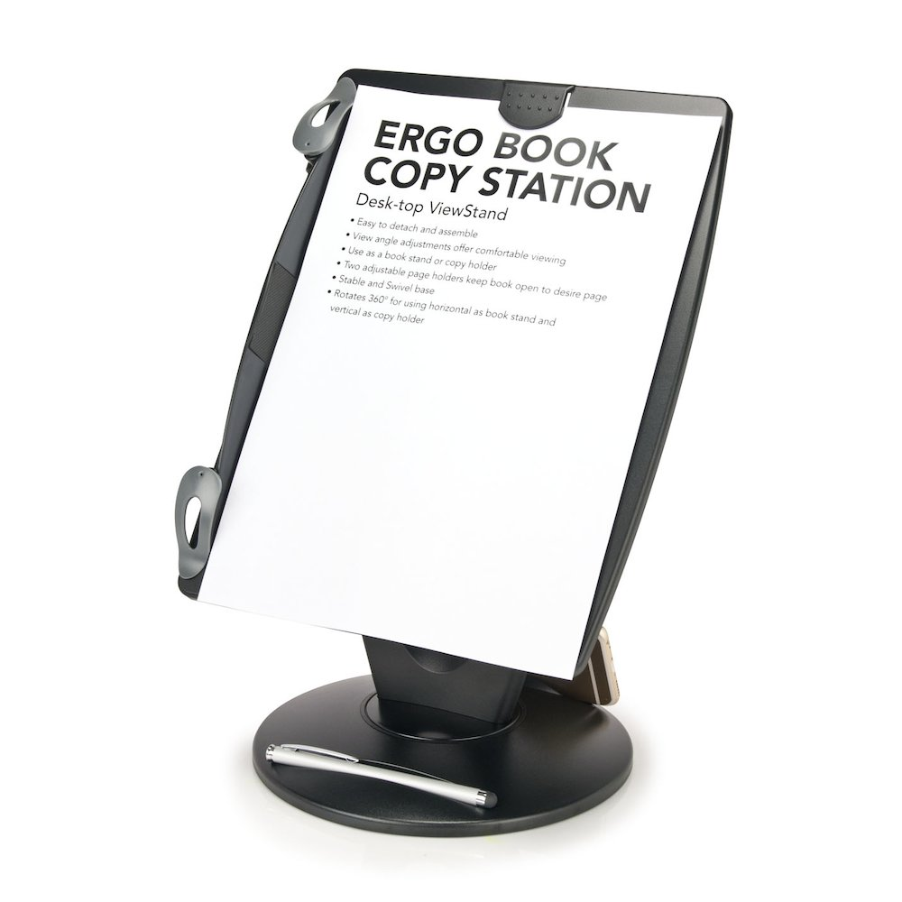 Ergo Book and Copy Desktop Station (Black)