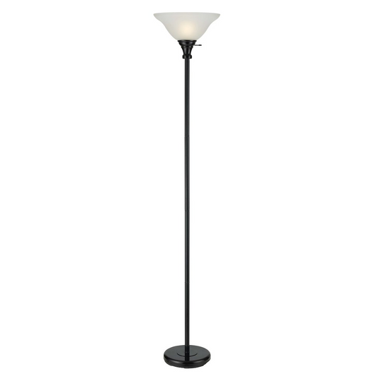 70" Height Metal Torchiere in Black