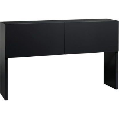 Lorell Modular Desk Series Black Stack-on Hutch - 48" - Material: Steel - Finish: Black