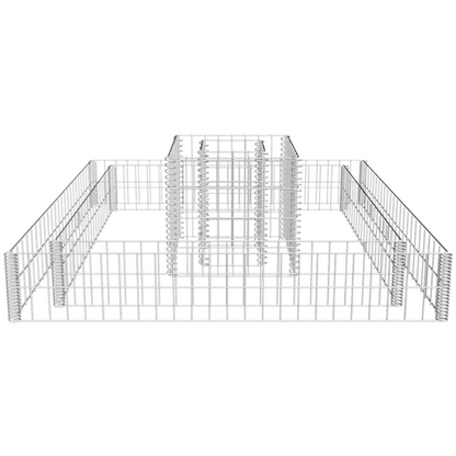 vidaXL Gabion Planter Galvanized Steel 47.2"x47.2"x7.8"