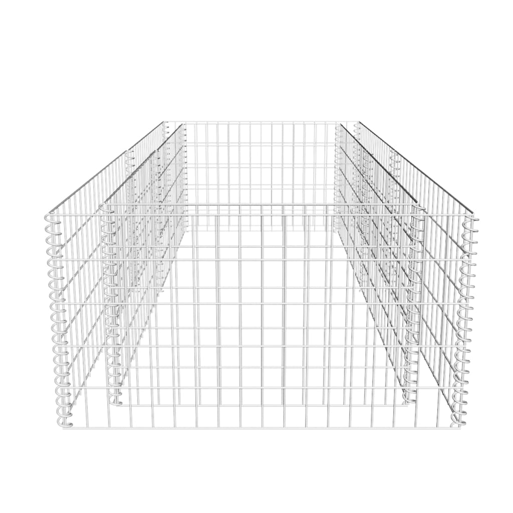 vidaXL Gabion Planter Galvanized Steel 70.9"x35.4"x19.7"