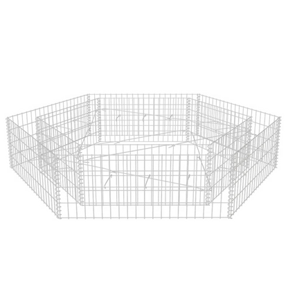 vidaXL Hexagonal Gabion Raised Bed 78.7"x68.1"x15.7"