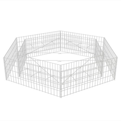 vidaXL Hexagonal Gabion Raised Bed 78.7"x68.1"x15.7"