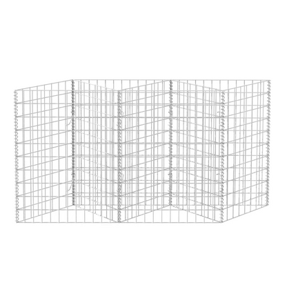 vidaXL Gabion Basket Galvanized Steel 47.2"x11.8"x39.4"