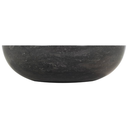 vidaXL Sink 15.7"x4.7" Marble Black