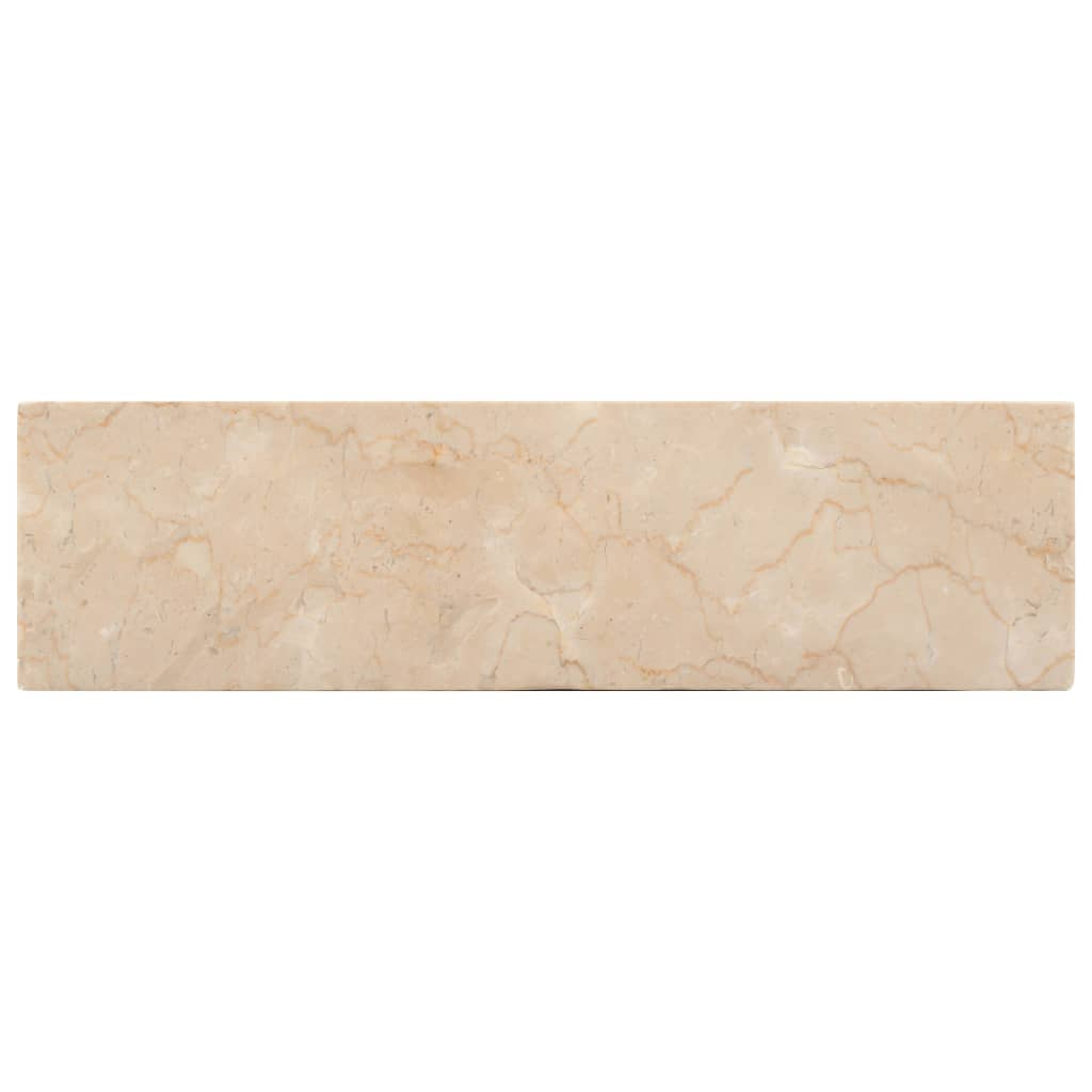 vidaXL Sink 17.7"x11.8"x4.7" Marble High Gloss Cream