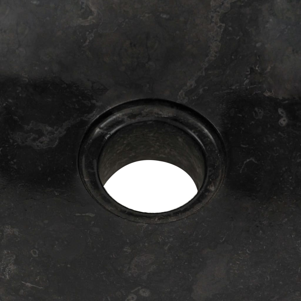 vidaXL Sink 15.7"x4.7" Marble Black