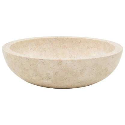 vidaXL Sink 15.7"x4.7" Marble Cream