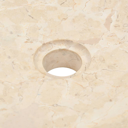 vidaXL Sink 15.7"x4.7" Marble Cream