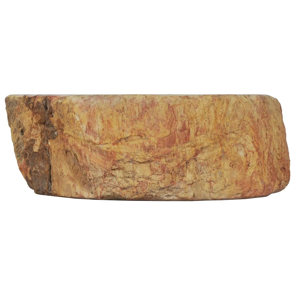 vidaXL Sink 17.7"x13.8"x5.9" Fossil Stone Cream