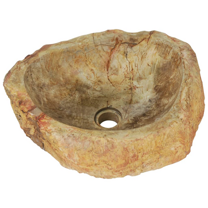 vidaXL Sink 17.7"x13.8"x5.9" Fossil Stone Cream