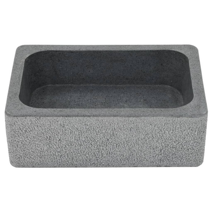 vidaXL Sink 17.7"x11.8"x5.9" Riverstone Black