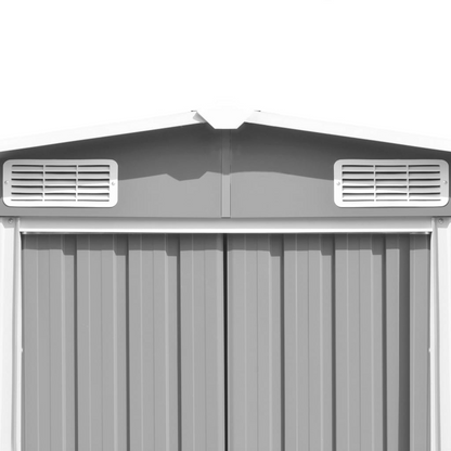 vidaXL Garden Shed 101.2"x117.3"x70.1" Metal Gray