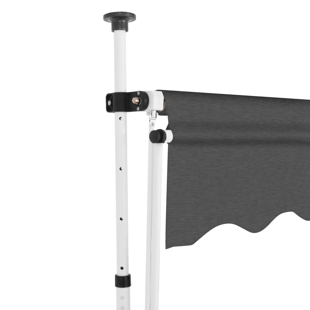 vidaXL Manual Retractable Awning 137.8" Anthracite