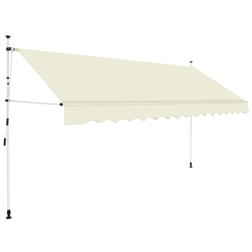 vidaXL Manual Retractable Awning 157.5" Cream