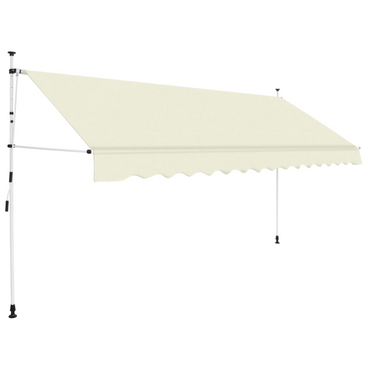 vidaXL Manual Retractable Awning 157.5" Cream