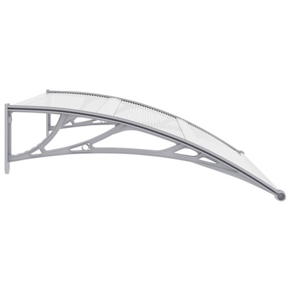 vidaXL Door Canopy Gray and Transparent47.2"x31.5" PC