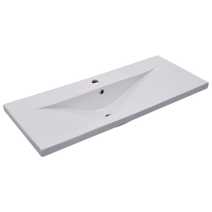 vidaXL Built-in Basin 39.8"x15.6"x7.3" Ceramic White