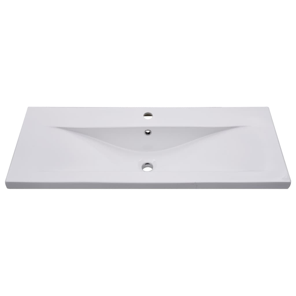 vidaXL Built-in Basin 39.8"x15.6"x7.3" Ceramic White