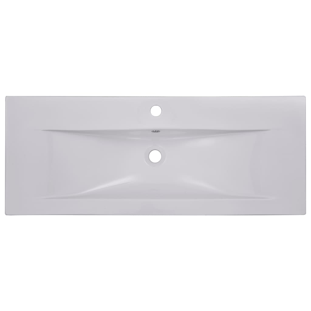 vidaXL Built-in Basin 39.8"x15.6"x7.3" Ceramic White