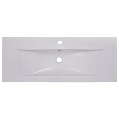 vidaXL Built-in Basin 39.8"x15.6"x7.3" Ceramic White