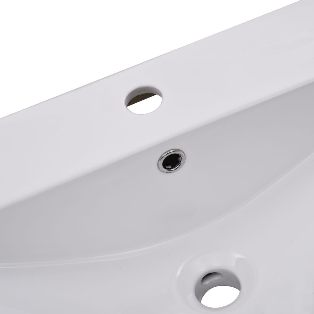 vidaXL Built-in Basin 39.8"x15.6"x7.3" Ceramic White