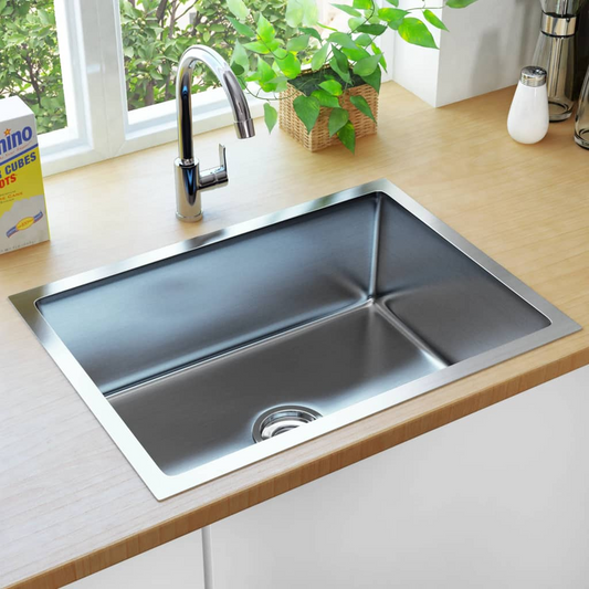 vidaXL Handmade Kitchen Sink Stainless Steel