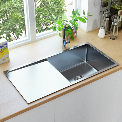 vidaXL Handmade Kitchen Sink Stainless Steel