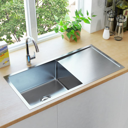 vidaXL Handmade Kitchen Sink Stainless Steel