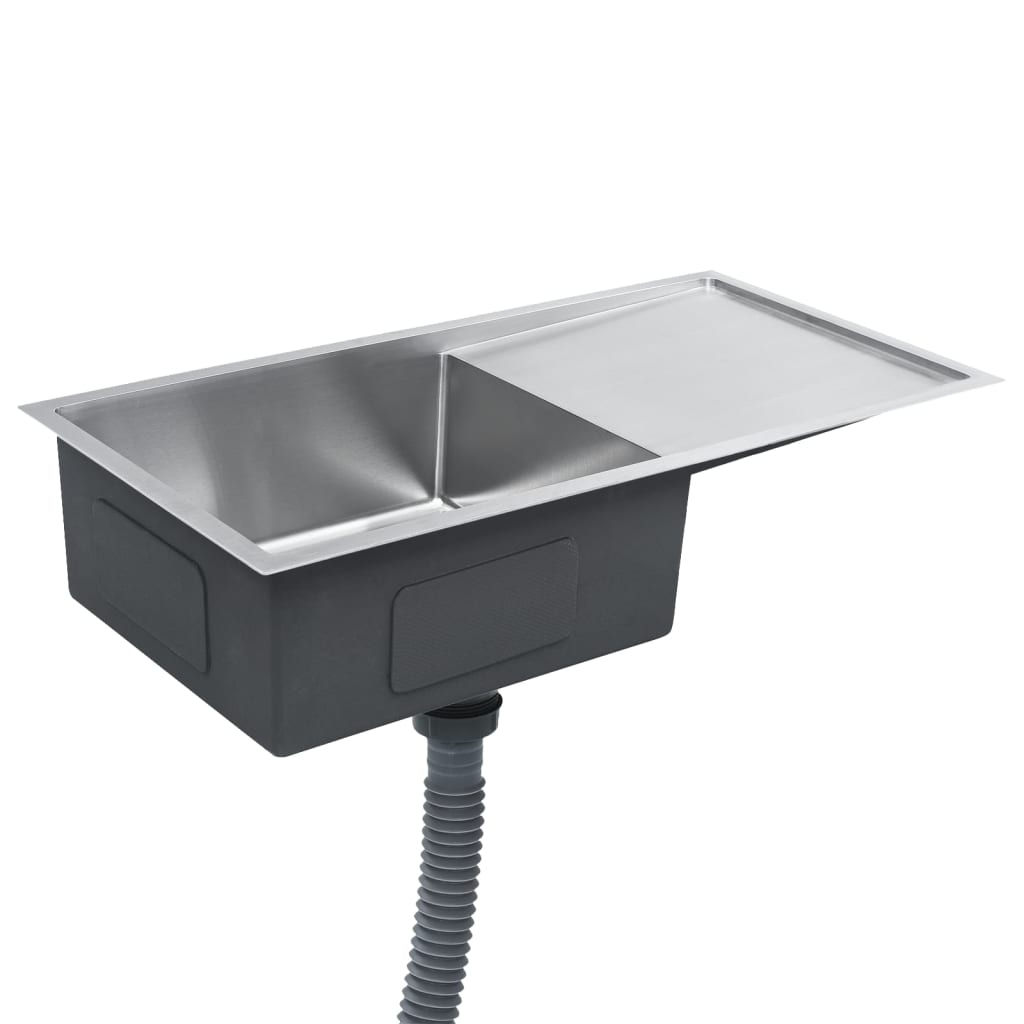 vidaXL Handmade Kitchen Sink Stainless Steel