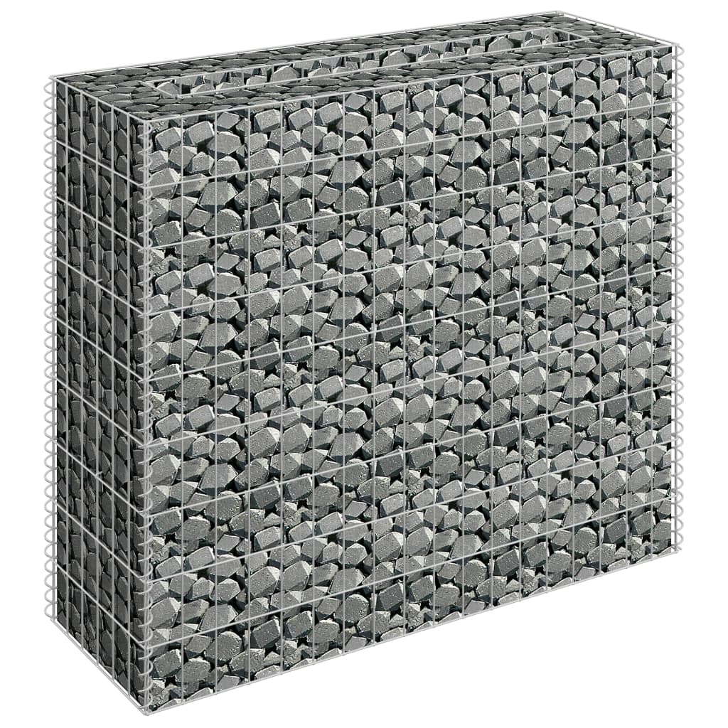 vidaXL Gabion Raised Bed Galvanized Steel 35.4"x11.8"x35.4"