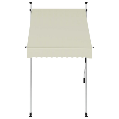 vidaXL Manual Retractable Awning 39.4" Cream