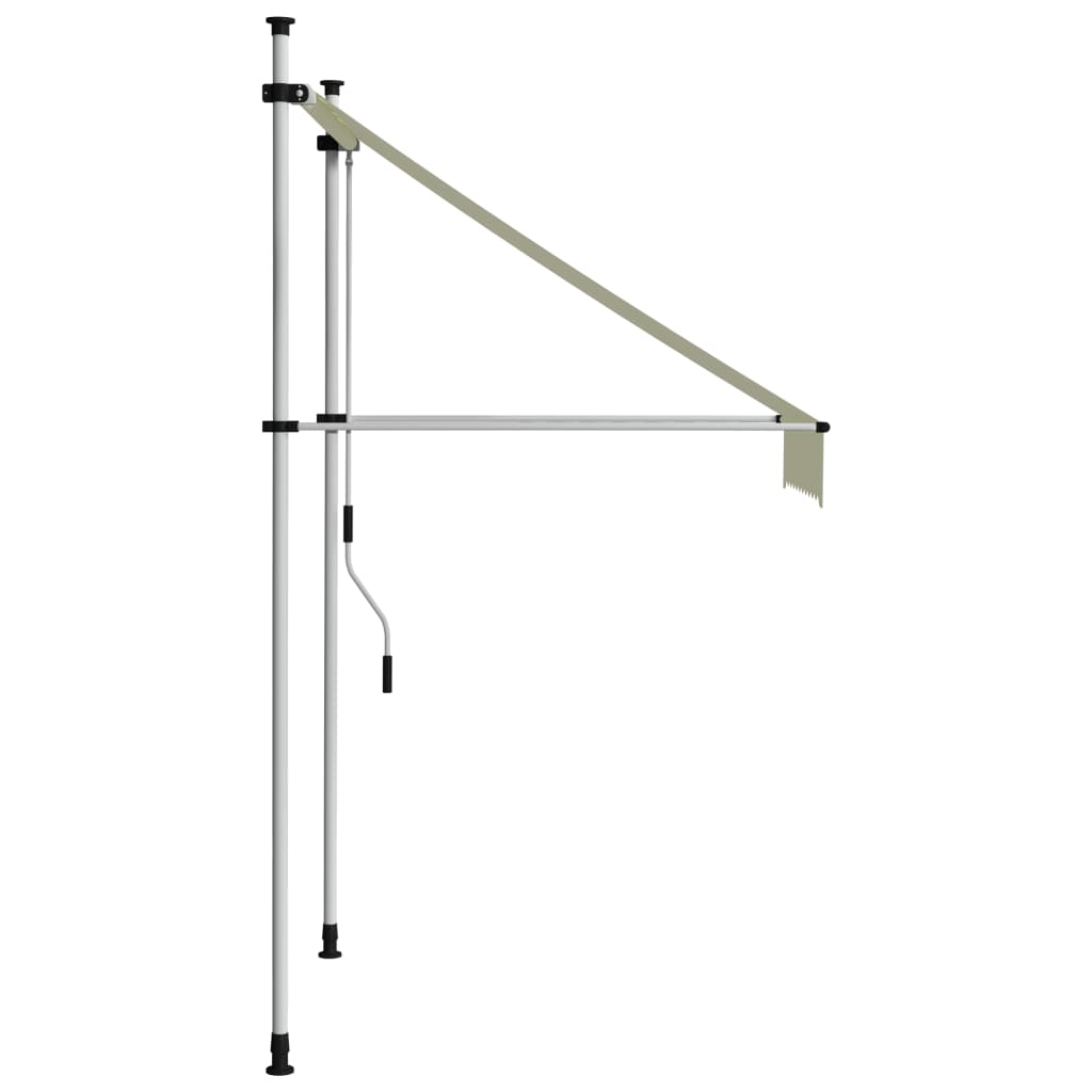 vidaXL Manual Retractable Awning 39.4" Cream