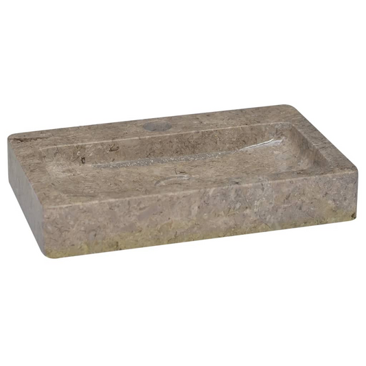 vidaXL Wall-mounted Sink Gray 15"x9.4"x2.6" Marble