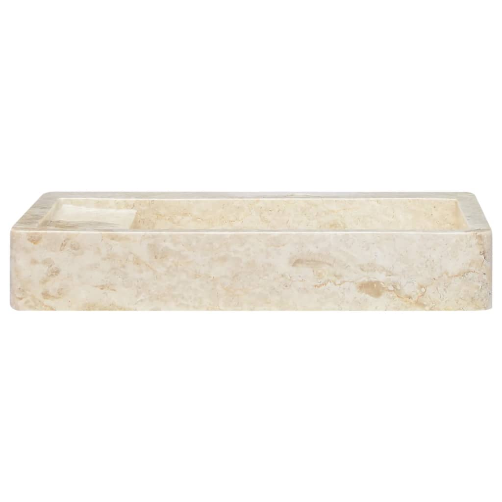 vidaXL Sink Cream 22.8"x15.4"x3.9" Marble