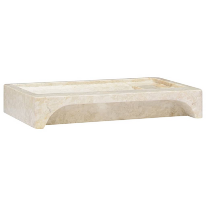 vidaXL Sink Cream 22.8"x15.4"x3.9" Marble