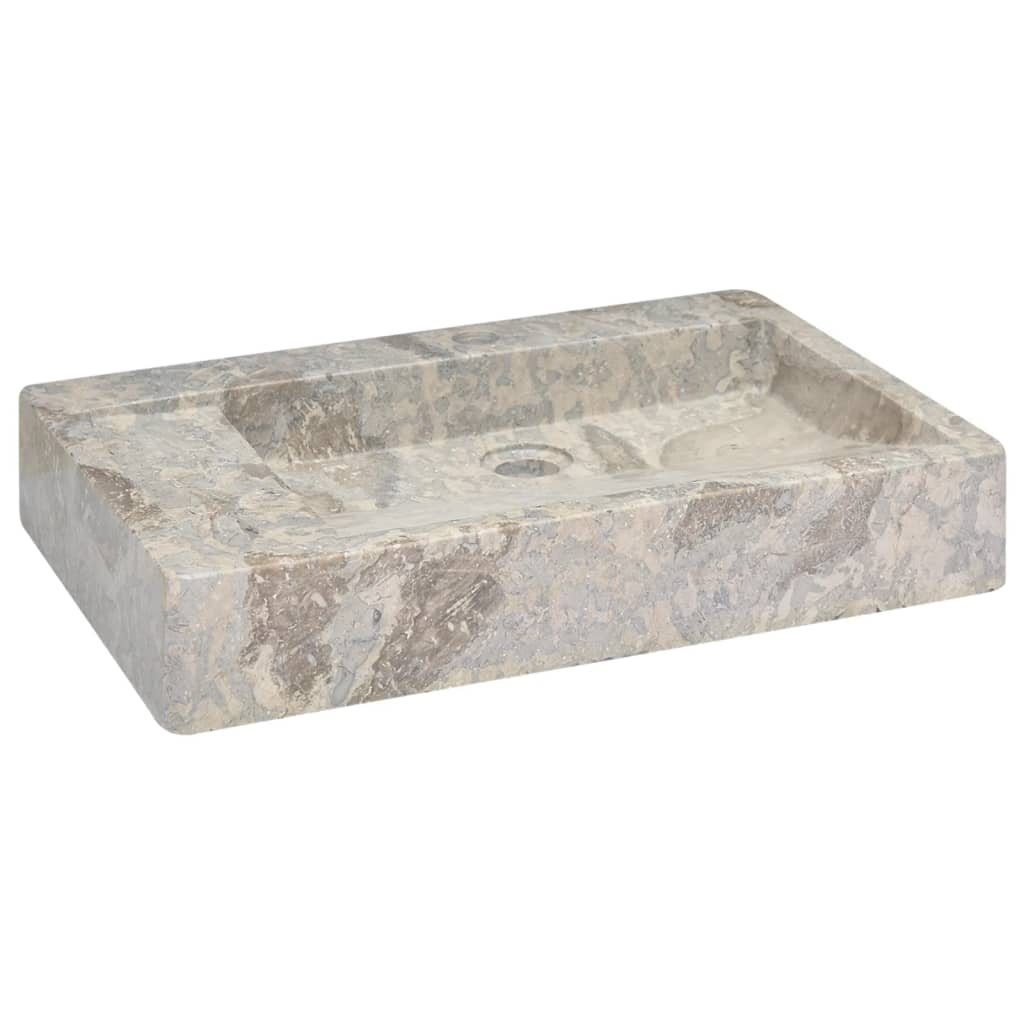 vidaXL Sink Gray 22.8"x15.4"x3.9" Marble