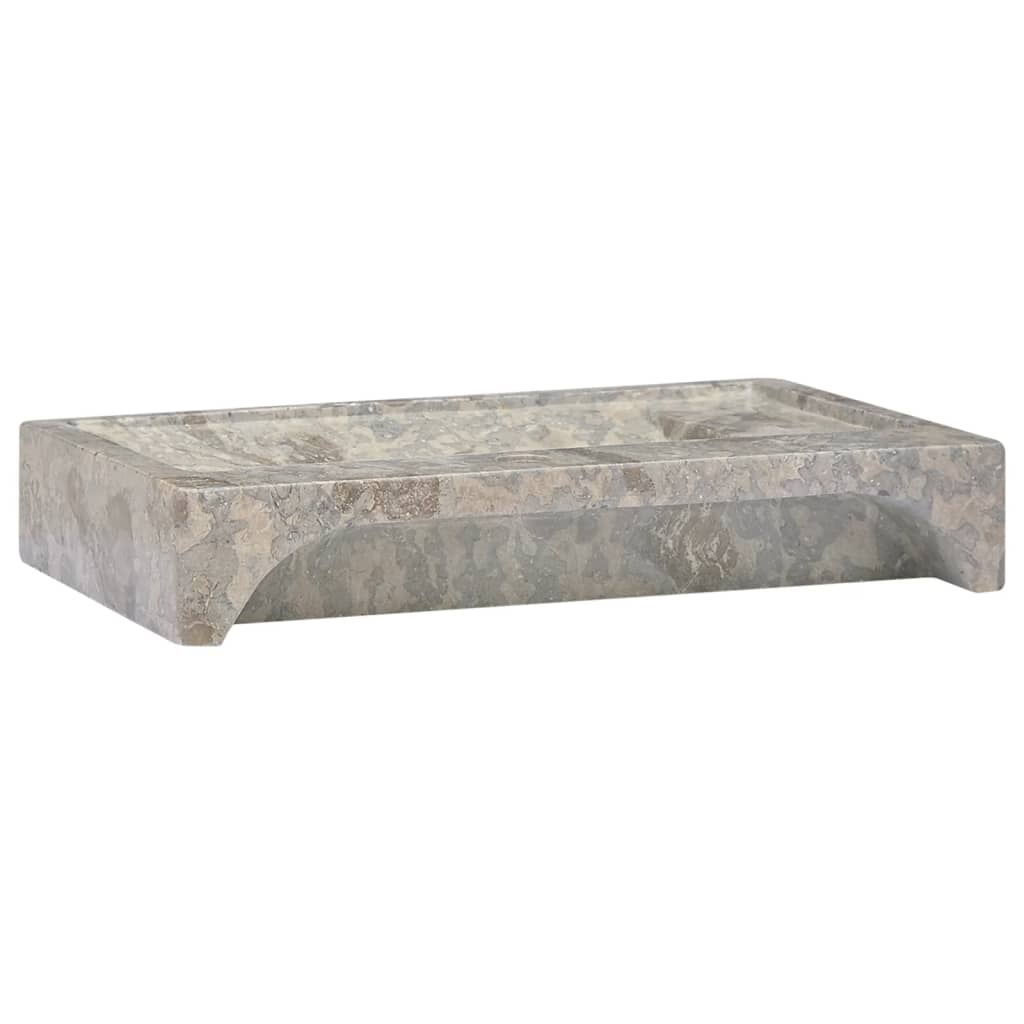 vidaXL Sink Gray 22.8"x15.4"x3.9" Marble