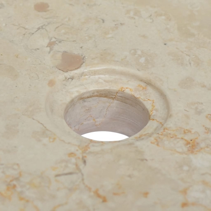 vidaXL Sink Cream 15.7"x15.7"x3.9" Marble