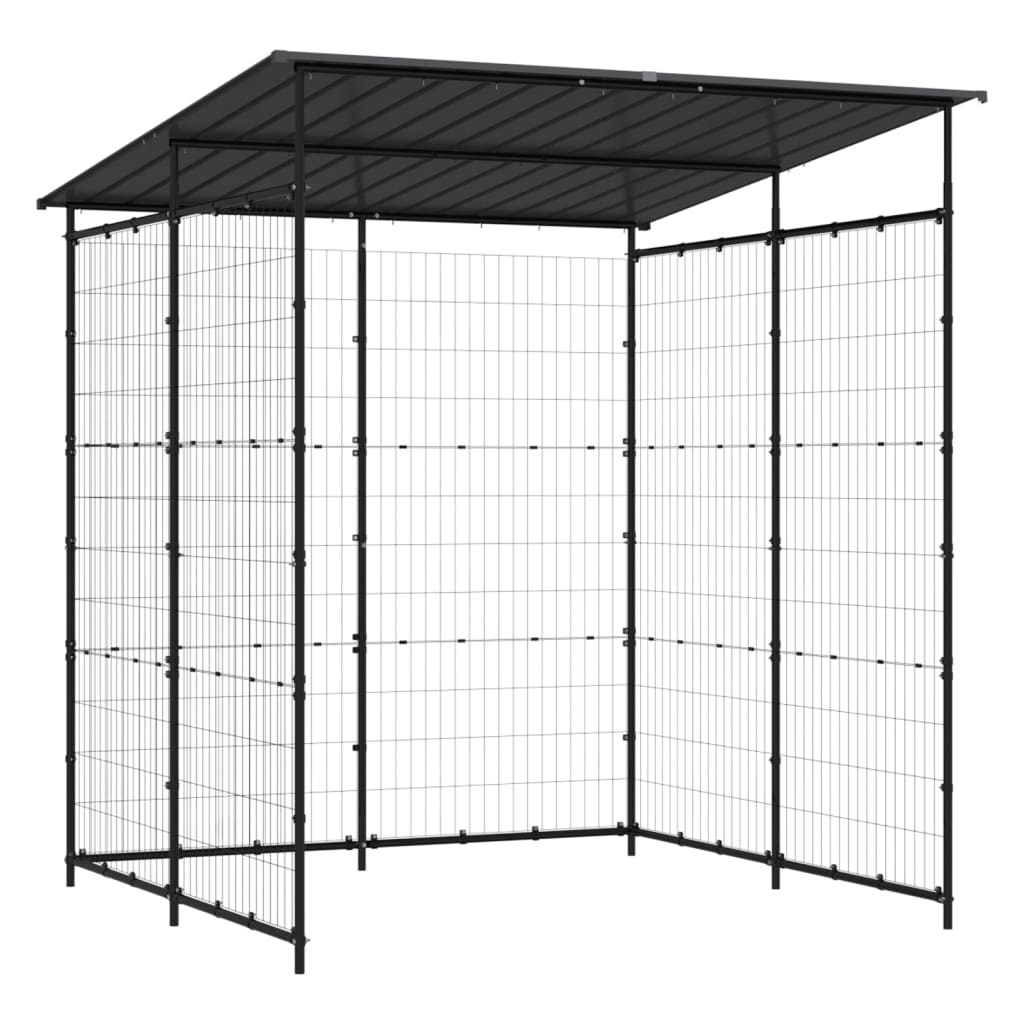 vidaXL Bicycle Shed 74.8"x74.8"x87.4" Steel Black