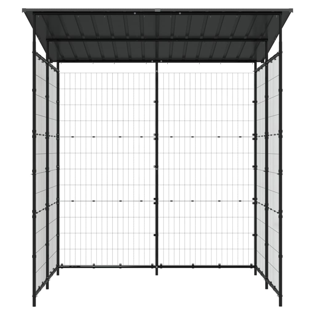 vidaXL Bicycle Shed 74.8"x74.8"x87.4" Steel Black