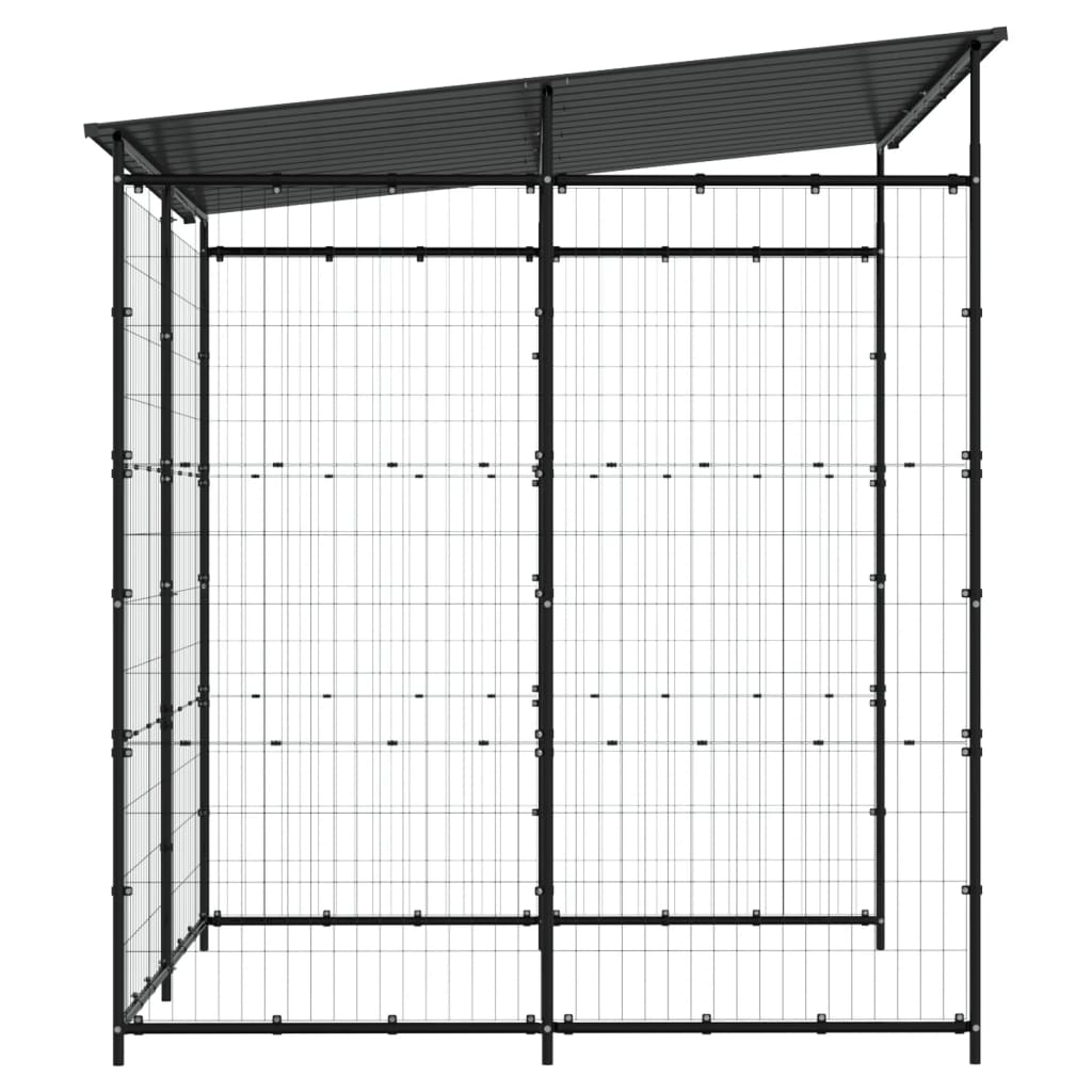 vidaXL Bicycle Shed 74.8"x74.8"x87.4" Steel Black