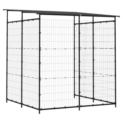 vidaXL Bicycle Shed 74.8"x74.8"x87.4" Steel Black