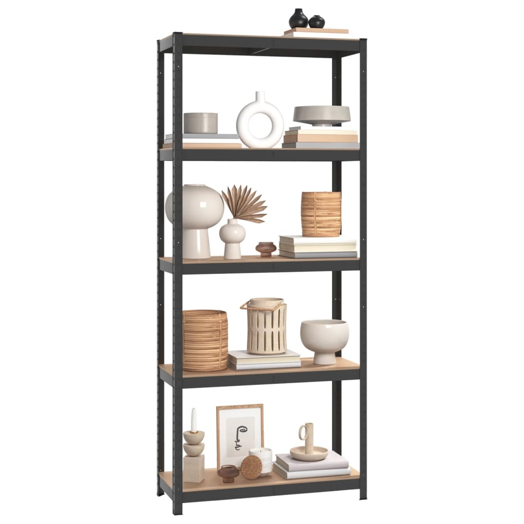 vidaXL 5-Layer Storage Shelf Anthracite Steel&Engineered Wood