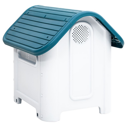 vidaXL Dog House Blue 23.2"x29.5"x26" Polypropylene