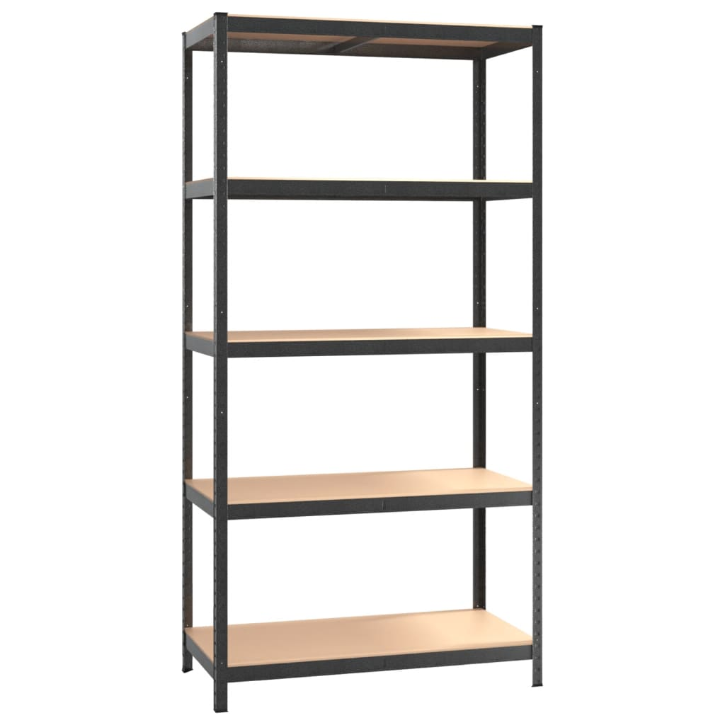 vidaXL 5-Layer Heavy-duty Shelf Gray Steel&Engineered Wood