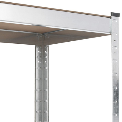 vidaXL 5-Layer Work Table with Shelves Silver Steel&Engineered Wood