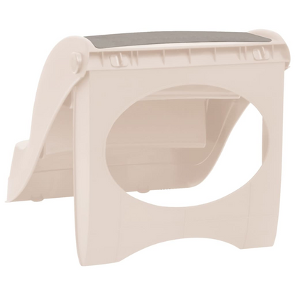 vidaXL Folding 3-Step Dog Stairs Cream 19.7"x15"x15" Plastic